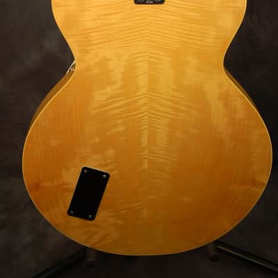 Video Demo 1978 Vintage Japan  Lawsuit Penco E-20N 335 Flamey Body Pro SEtup New  Hard Shell Case image 9