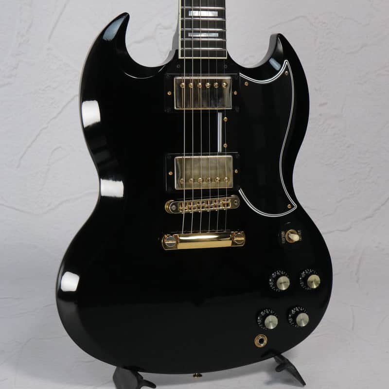 Gibson Custom SG Custom 2PU Ebony-FB Gloss-Ebony 2022 [CS201664] (03/02)