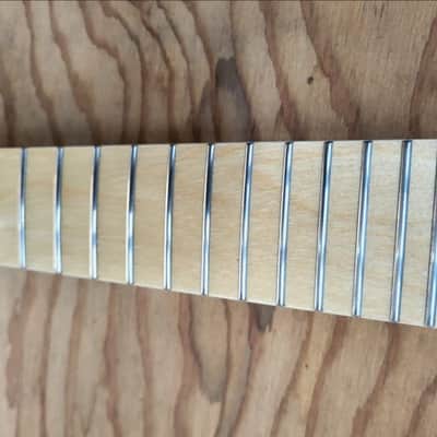 2 1/4 wide Custom No Inlay SS fret Guitar Neck Replacement DIY image 2