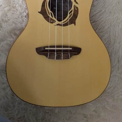 Luna Uke Dolphin Concert Spruce Top Ukulele with gig bag - Demo image 1