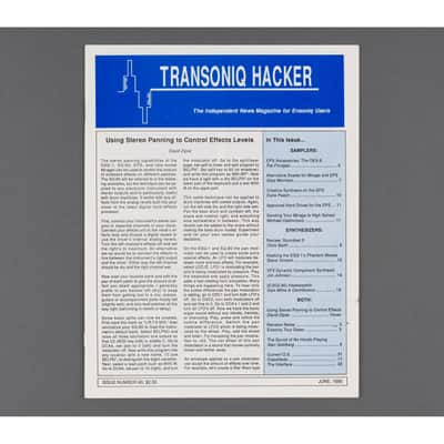 Transoniq Hacker Ensoniq User's Newsletter Issue #60