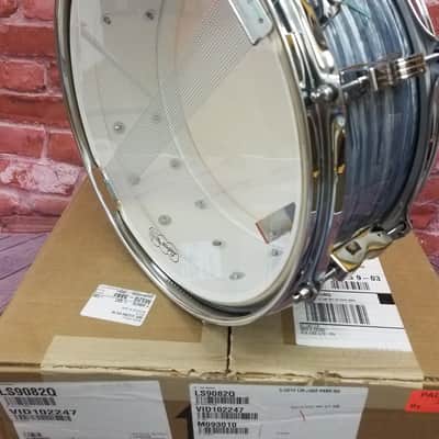 Ludwig *Pre-Order* Legacy Mahogany Vintage Blue Oyster Jazz Fest 5.5x14" Snare Drum w/Internal Muffler | Made in the USA | NEW | Special Order | Authorized Dealer image 11