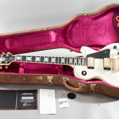 2014 Gibson Custom Shop Les Paul Custom Alpine White – Vintage Patina – COA + Original Case image 2