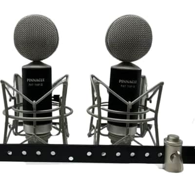 New Pinnacle Microphones Fat Top II w/ Lundahl | Stereo Pair | Ribbon Microphone | Black | Free XLR Cable image 1