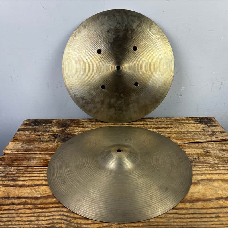 Zildjian Quick Beat Hollow Logo 14” Hi-Hat Set (70’s/80’s) image 1