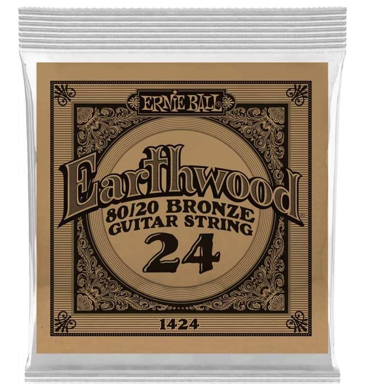 Ernie Ball P01424 .024 Earthwood 80/20 Bronze Acoustic Guitar String image 1
