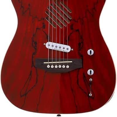 Semi Hollow Semi-Aucoustic Electric Guitar, Trans Red image 1