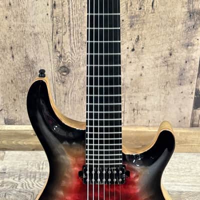 Mayones Regius Core 7 Quilt Maple 2018 Trans Galaxy Eye Red Gloss image 3
