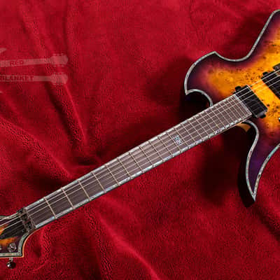 B.C. Rich Mockingbird Extreme Exotic with Floyd Rose Left Hand EXMGFRPHLH 2020 Purple Haze image 4