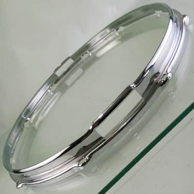Slingerland 15" 10-Lug COB BRASS Stick-Saver Snare Drum Resonant Rim/Hoop Chrome image 5