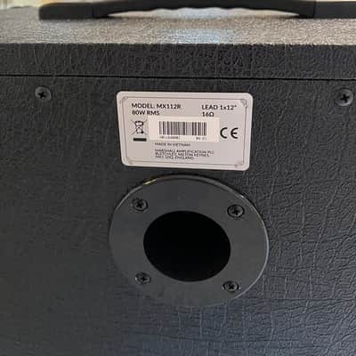 Marshall Marshall MX112R 1x12 Cab – 80W 16Ω 2021 - Black Tolex & Grille image 6