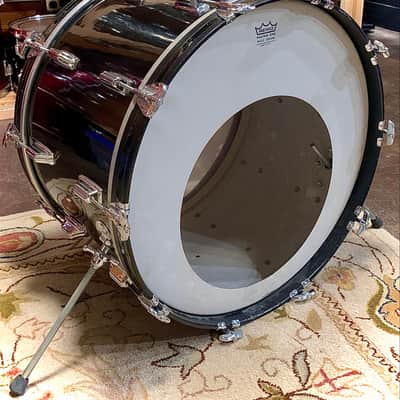 Rogers 14 x22” Jet Black Bass Drum - Vintage 70's Era - Good Condition image 1