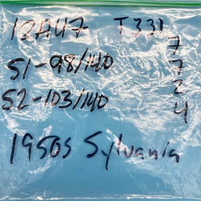 1960s Sylvania 12AU7 ECC82 Vintage Long Plate Halo Getter Preamp Tube! T331 image 7
