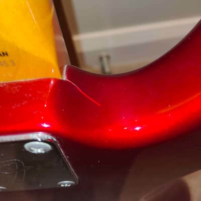 Fender Mustang MG69 Candy Apple Red MIJ Matching Headstock image 6