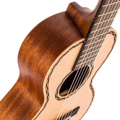 Vintage 'Viator' Paul Brett Acoustic Travel Guitar ~ Nylon Strung ~ Natural image 4