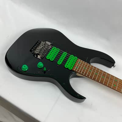 Ibanez Premium UV70P Black Green BK Steve Vai 7-String Electric Guitar + Case JEM/UV - New - But demoed image 8