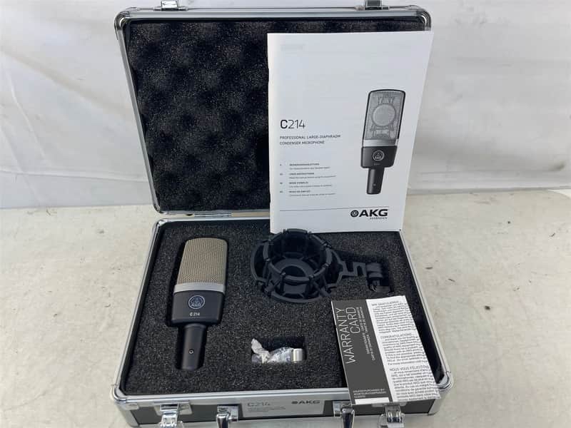 AKG C214 Large Diaphragm Cardioid Condenser Microphone 2010s - Black image 1