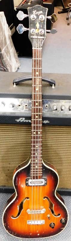 Vintage Hoyer Model 43 London Bass Semi Hollow Body Electric Bass Guitar image 1