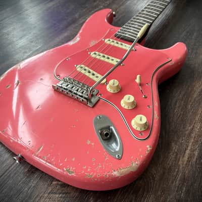 S C H E M A T I C A   ST Type Custom Relic Tahitian Coral matching Headstock and PG w/ Fender ‘57/‘62 pickups image 5