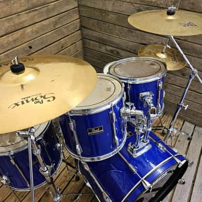 Drum Kit Pearl Export Vintage Complete, Blue USED! RKXEP040626 image 4