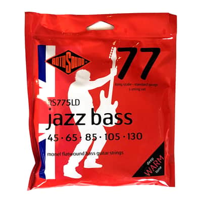 Rotosound RS775LD Jazz 77 Bass Monel Flatwound 5-String Bass Guitar Strings (45-130) image 2