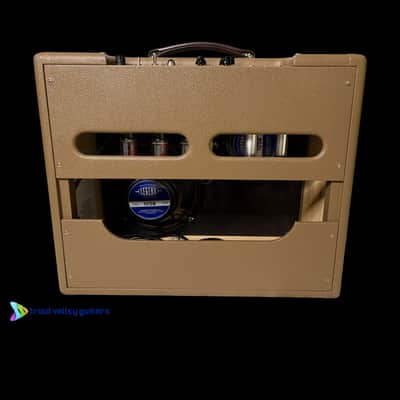 2x10 Victoria Ivy League 1/2 power switch Fender Brown-Fender Beige Grill Cloth-Classic 5F10 Harvard style-triple inputs-6AT6 7 pin preamp tube-twin 6V6 power tubes image 2