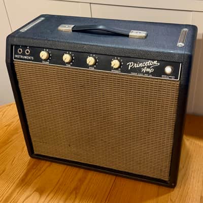 Fender 6G2 Princeton 1964 Rare Transitional Tuxedo Guitar Combo Amplifier Celestion Creamback Serviced image 7
