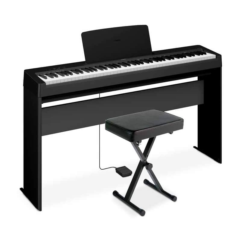 Yamaha P-143 88-Key Digital Piano Bundle with Stand and Bench image 1