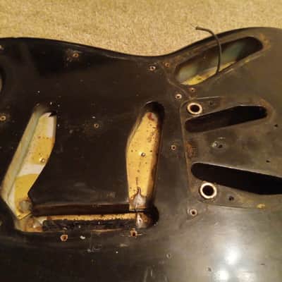 Vintage 1966 Fender Mustang Electric Guitar Body/Neck Husk Project w/ Stone Hardshell Case! image 19