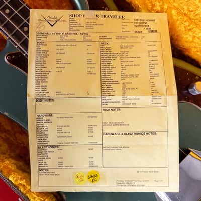 Custom Shop B1 1961 P Bass Rel-ASWG. USED image 16