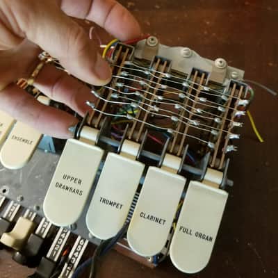 Hammond L-100 Series Organ Percussion Amp Silent Switches, Sliders Drawbars LOT!  H-AO-42-1 1961 No Tubes image 10
