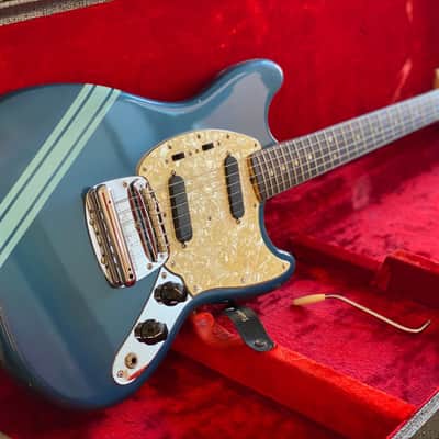 Original Vintage 1969 USA Fender Mustang Lake Placid Blue Competition w/ OHSC. '27' Serial Prefix Kurt Cobain Nirvana image 3