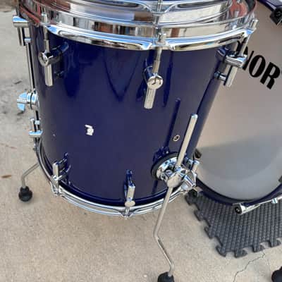 Sonor Delite 22-10-12-14 Drum Set- Jewel Blue Vintage Maple Shells image 12