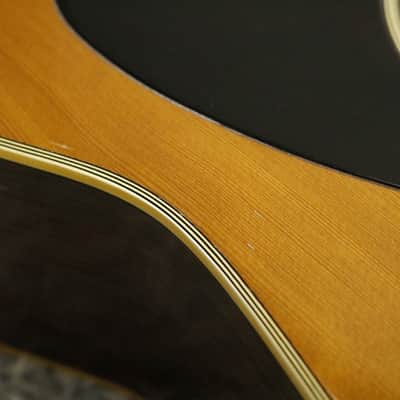 Rare Vintage 1975 made Black Label Yamaha FG-300J Black Label Acoustic Guitar Made in Japan image 6