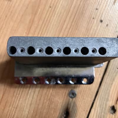 Fender Stratocaster Full Block Bridge Tremolo Unit 1998 Mexico 57mm Wide Spacing image 4