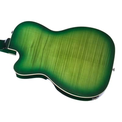 Airline Guitars Tuxedo Greenburst Flame image 4