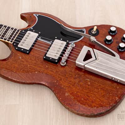 1962 Gibson Les Paul SG Standard Employee Guitar Cherry w/ Pat # Pickups, Sideways Vibrola, Case image 9