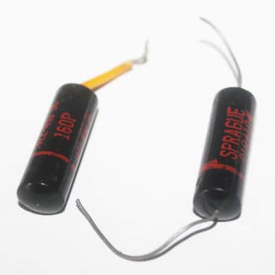 Vintage 1960's Gibson Black Beauty Sprague Capacitors .022 400 DC 160P & .018 400 DC Caps image 4