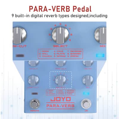 JOYO R-31 PARA-VERB Reverb Guitar Effect Pedal 9 Types Stereo Input/Output Endless Reverb,price include the import duty for US buyer image 3