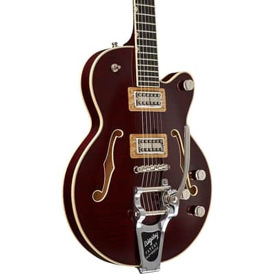 Gretsch Guitars G6659TFM Players Edition Broadkaster Jr. Center Block Bigsby Semi-Hollow Electric Guitar Regular Dark Cherry Stain image 5