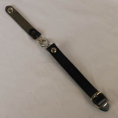 Black Leather Interlocking Back Strap  - Adjustable 12.50" to 16.25" (31.75cm to 41.25cm) image 3