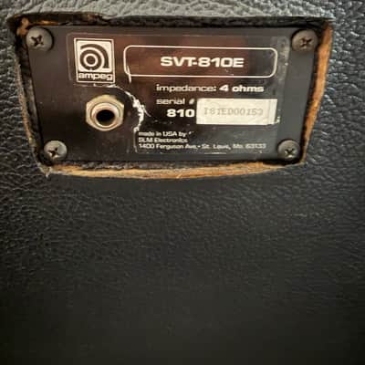 Ampeg SVT-810E Classic Series 800-Watt 8x10" Bass Speaker Cabinet 2007 - Present - Black image 2