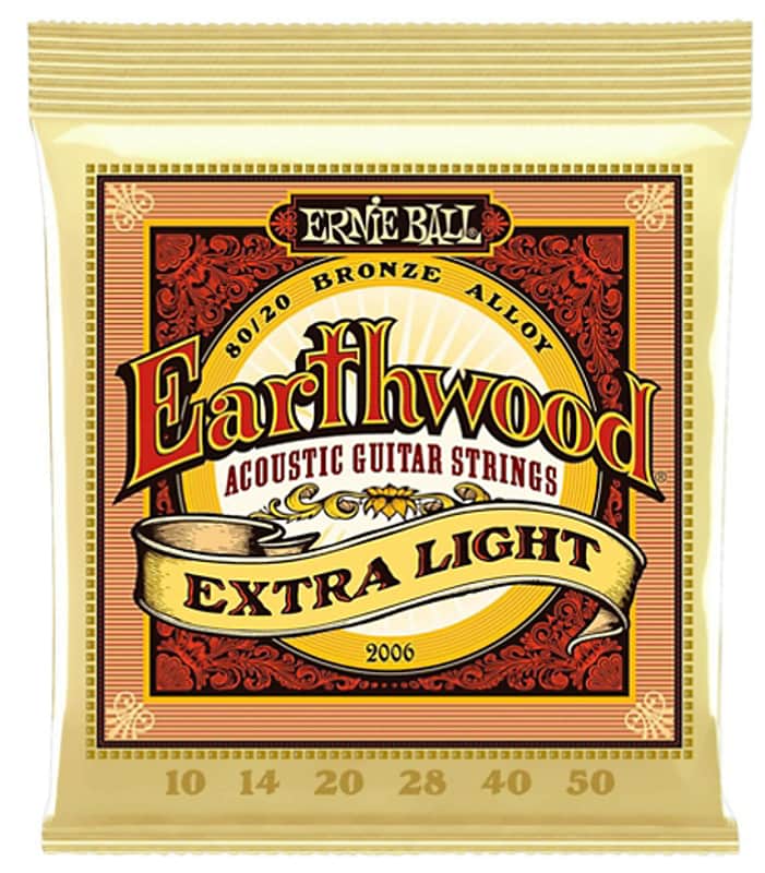 Ernie Ball 2006 Earthwood 80/20 Bronze Extra Light Acoustic Guitar Strings image 1