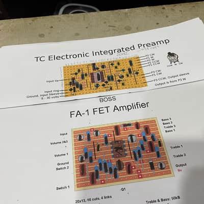 HGE Contraptions 2in1Pedal-Boss FA-1/TC Electronic Integrated Preamplifier+25V Tripler image 6