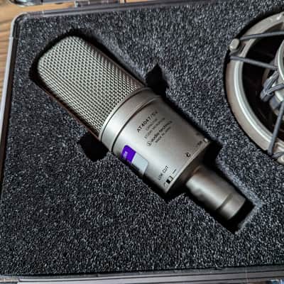 (#2 of 2) Audio-Technica AT4047/SV Large-Diaphragm Side-Address Cardioid Condenser Microphone 2010s - Silver image 2