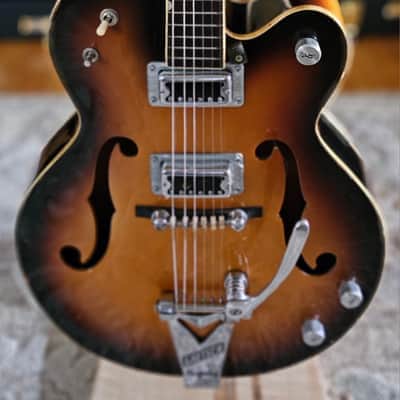 1968 Gretsch 6117 Double Anniversary with factory Bigsby - Shaded Golden Sunburst image 1