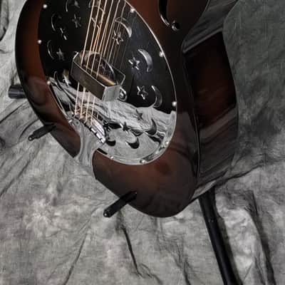 RARE 1994 Dobro Duolian Electric Model 90 Moon & Stars - Brownburst! image 5