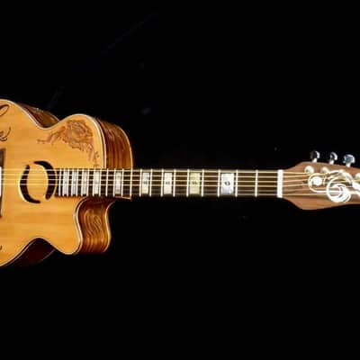 Blueberry Handmade Grand Concert Acoustic Guitar Music Motif image 22