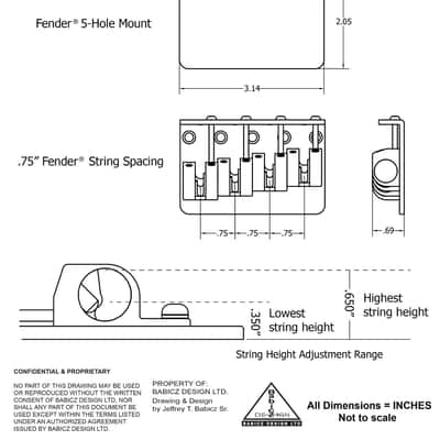 Babicz FCH-4 Bass Bridge, Z-Series, 5-Hole Mount - Nickel---nickel image 2