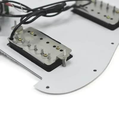 Red HH Guitar Strat Style Prewired Loaded Pickguard, Alnico Pickups image 3